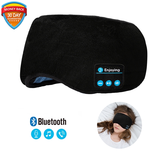 Bluetooth Sleeping Eye Mask | Sleep Headphones, Joseche Wireless Bluetooth Headphones Music Travel Sleeping Headset 4.2 Bluetooth Handsfree Sleep Eye Shades Built-in Speakers Microphone Washable